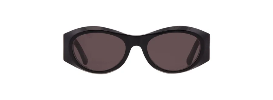 Balenciaga Grey Oval Ladies Sunglasses BB0396SK 001 55 889652532462