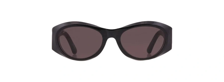 Balenciaga Grey Oval Ladies Sunglasses BB0396SK 003 55 889652532486