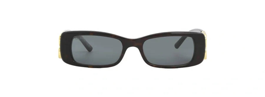 Balenciaga Grey Rectangular Ladies Sunglasses BB0096S 002 51 889652294063