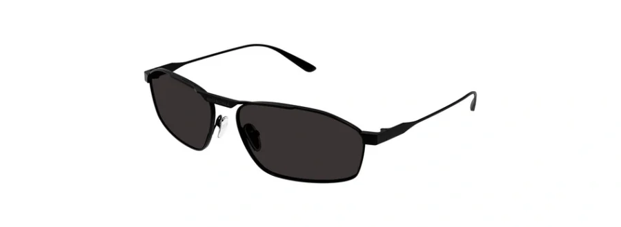 Balenciaga Grey Rectangular Men's Sunglasses  BB0416S 001 63 889652533612