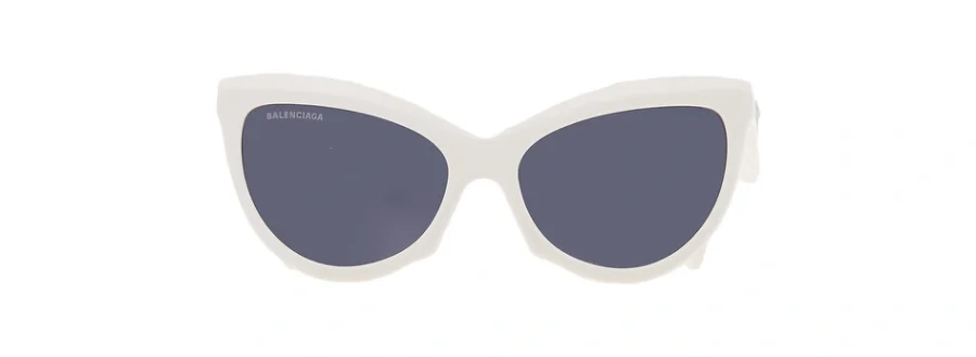 Balenciaga Shiny Blue Cat Eye Ladies Sunglasses BB0217S-004 57 BB0217S 004 57 889652363288