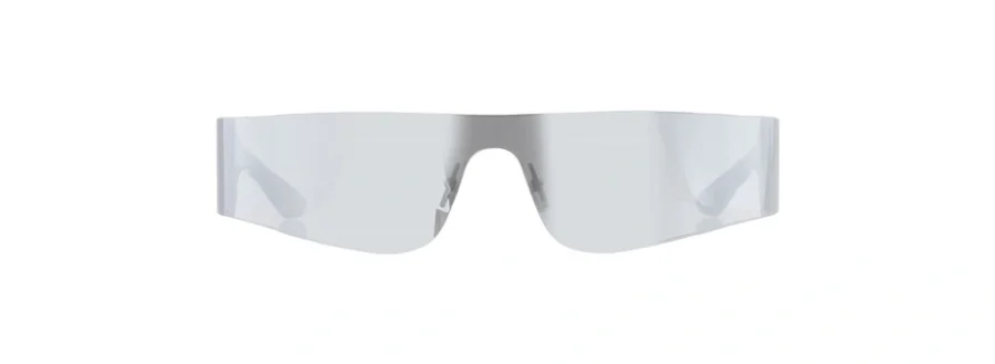 Balenciaga Silver Rectangular Unisex Sunglasses BB0041S 002 99 889652215013