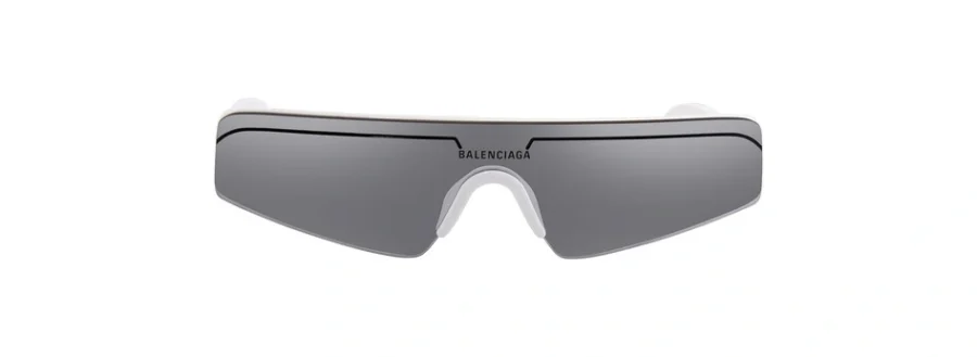 Balenciaga Silver Shield Unisex Sunglasses BB0003S 002 99 889652206486