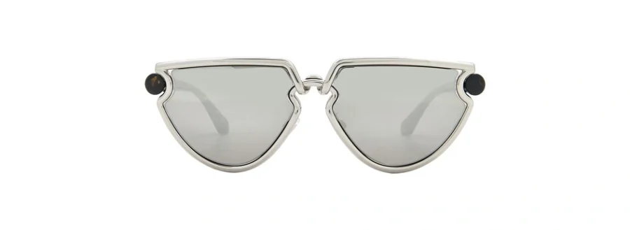Burberry Light Grey Mirror Silver Irregular Ladies