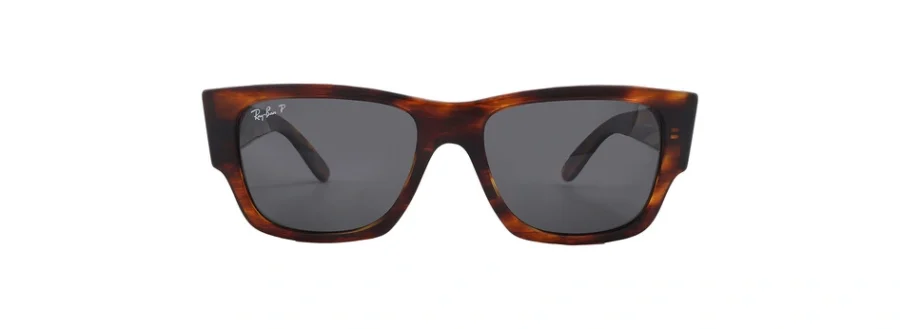 Ray-Ban Carlos Polarized Black Rectangular Unisex