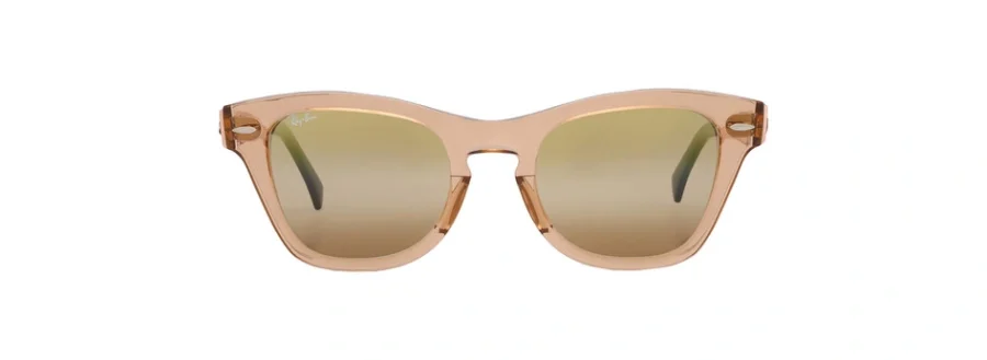 Ray-Ban Gold Gradient Mirror Square Unisex