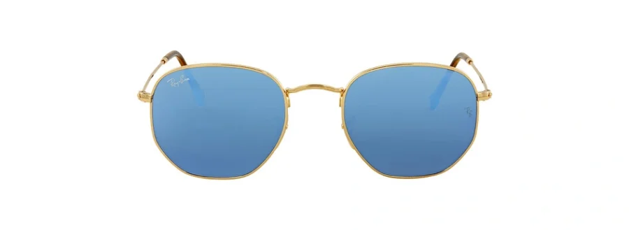 Ray-Ban Hexagonal Flat Lenses Blue Mirror Unisex