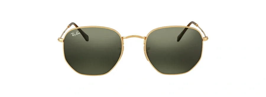 Ray-Ban Hexagonal Flat Lenses Green Classic G-15 Unisex