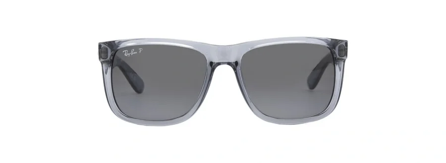 Ray-Ban Justin Gray Gradient Polarized Square Men's Sunglasses RB4165 6596T3 54 8056597617598