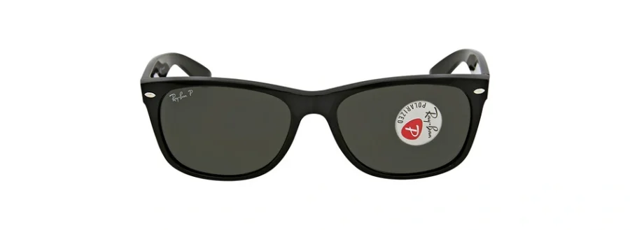 Ray-Ban New Wayfarer Classic Polarized Green Classic G-15 Unisex Sunglasses RB2132 901/58 58 8053672562569