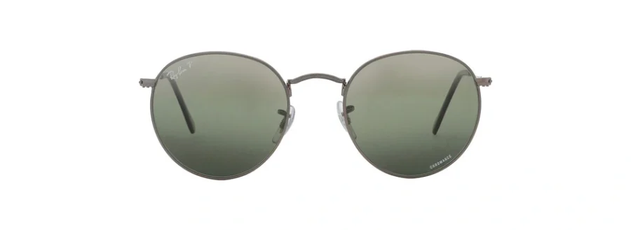 Ray-Ban Round Metal Chromance Silver/Green Men's