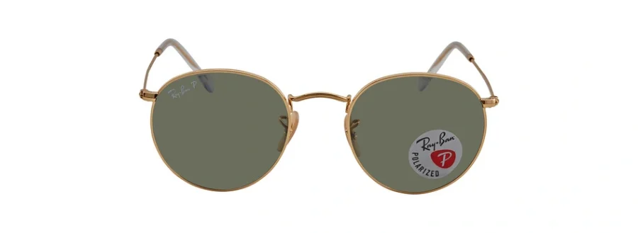 Ray-Ban Round Metal Polarized Green Classic G-15 Unisex